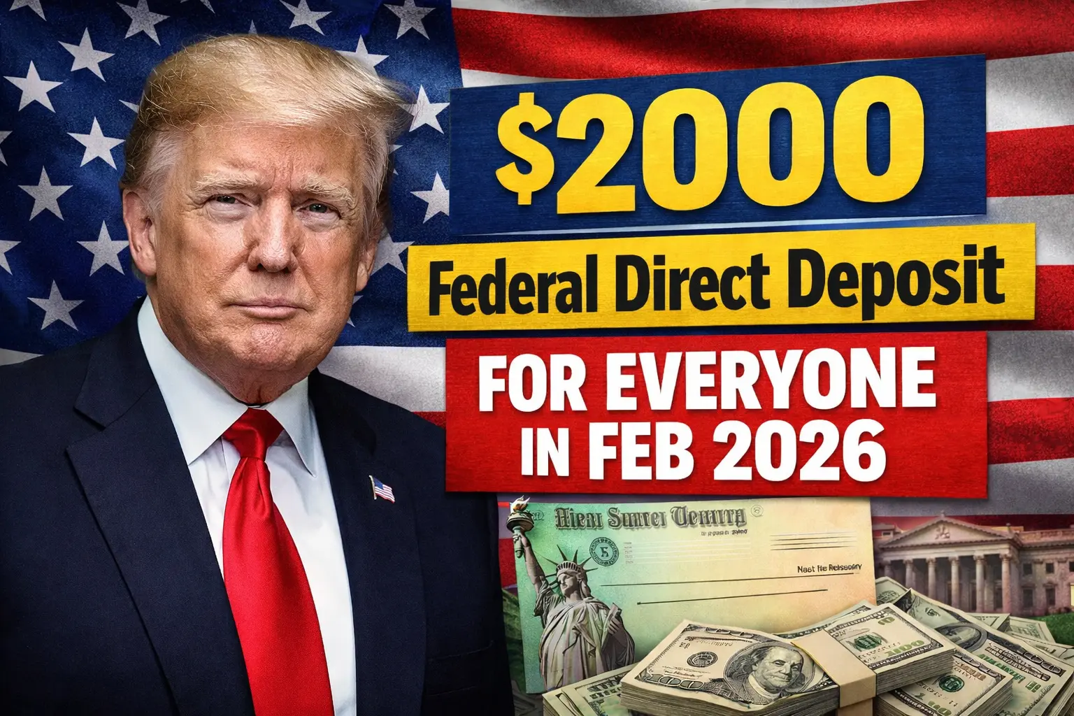 $2000 Federal Direct Deposit for All – Feb 2026 New Payment Schedule & Eligibility Conditions